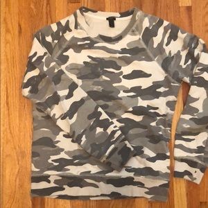 J Crew Camo Crew Neck